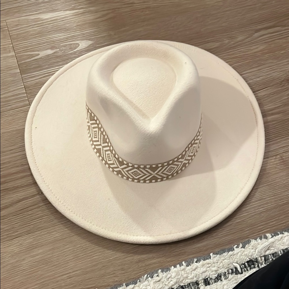 Never Worn Hat with Patterned Band